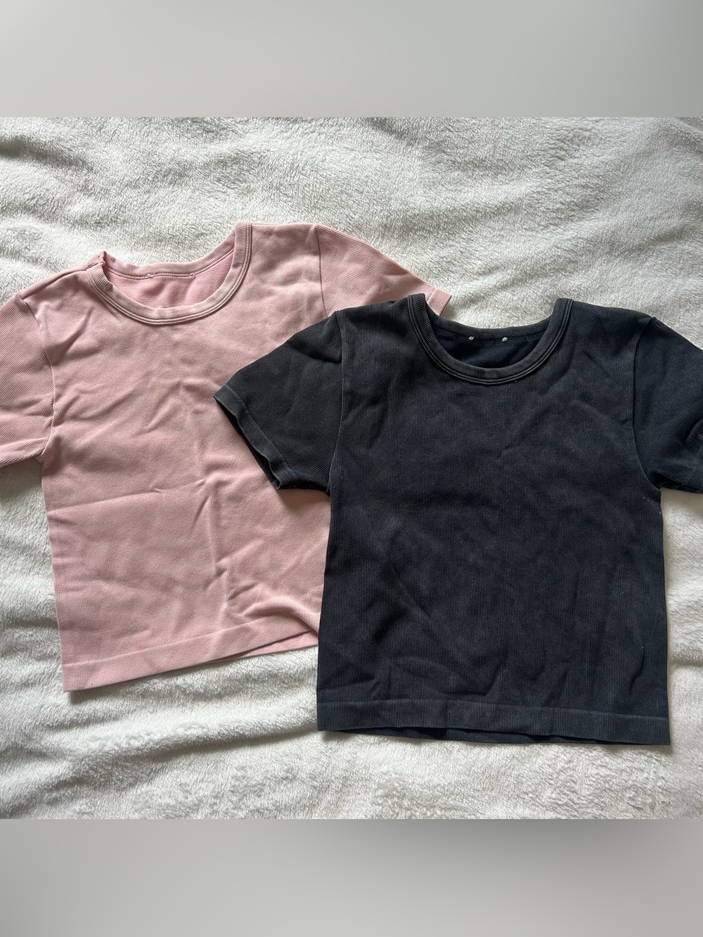 Ribbed Top Bundle – Pink & Gray – Size Small